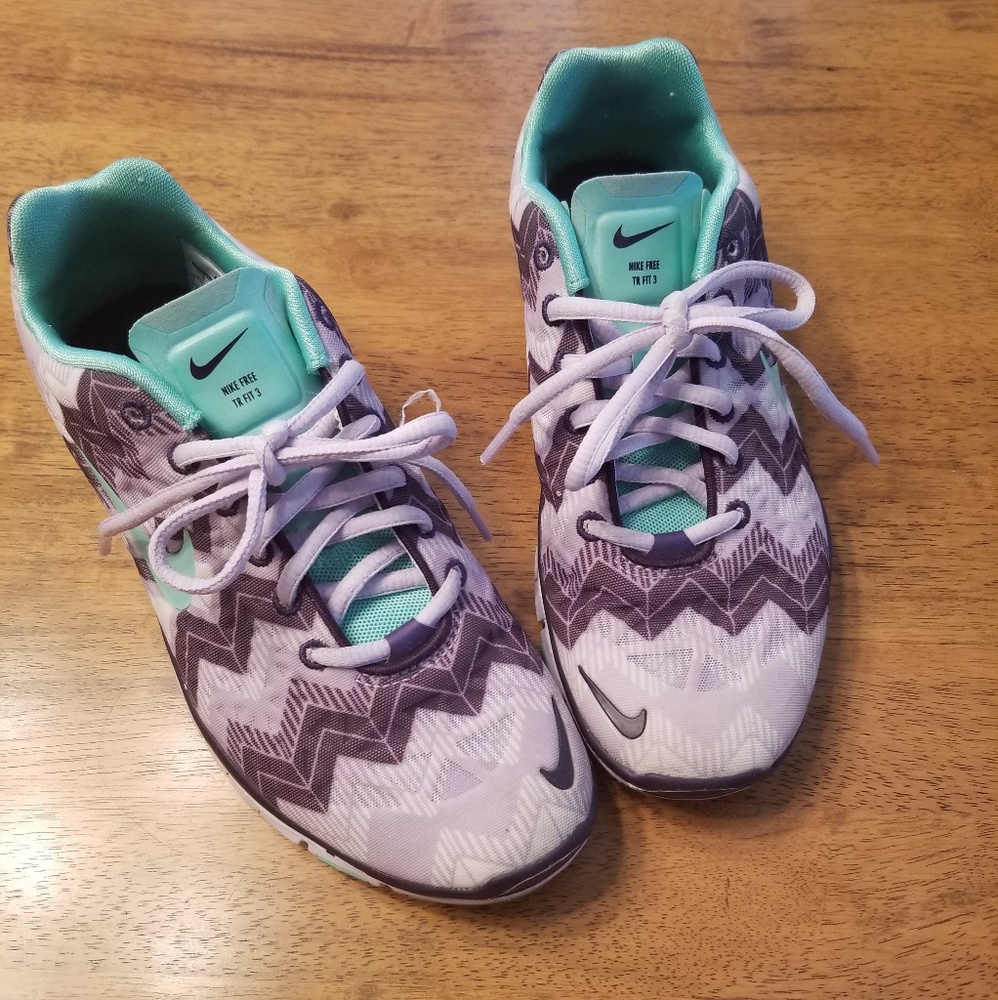 Gently used Chevron print nike training shoe